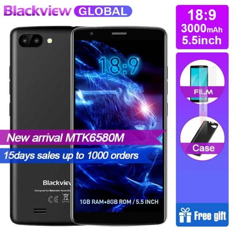 2018 NEW ARRIVAL OFFICIAL Blackview A20 Smartphones 5.5 inch Android Go Dual Camera
