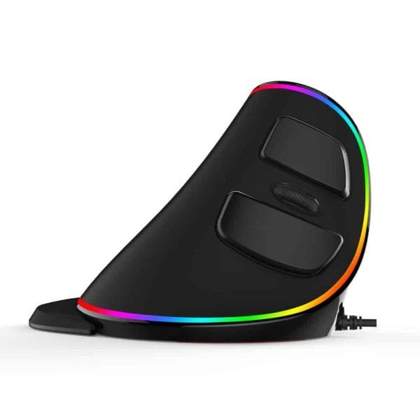 Delux M618 PLUS Ergonomics Vertical Gaming Optical RGB Wireless Right Hand Mice For PC Laptop