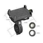 Phone Holder Mount Aluminum Motorcycle Bicycle Bike Handlebar USB with Charger