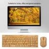 Wireless Bamboo PC Keyboard and Mouse Combo Computer Keyboard