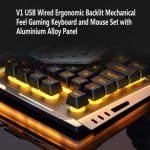 ALLOYSEED Backlight USB Wired Keyboards Keypad Mouse Combos Set