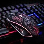 Wired Rainbow Backlit Illuminated USB Multimedia Ergonomic Gaming Keyboard and Mousepad