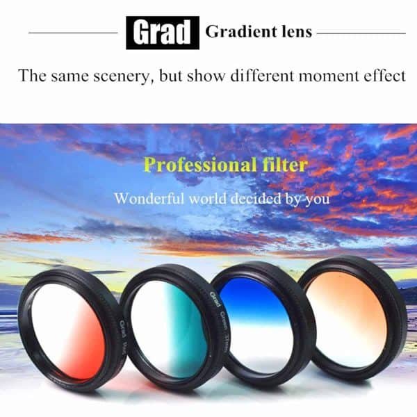 LEORY Universal 11 in 1 Wide Angle Macro Lens Gradient Filter Lens Mobile Phone Accessories