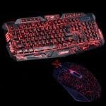 LED Breathing Backlight Pro Gaming USB Wired Full Key Professional Mouse Keyboard