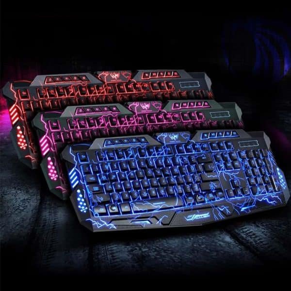 LED Breathing Backlight Pro Gaming USB Wired Full Key Professional Mouse Keyboard