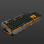 Backlit Mechanical Feel Gaming Keyboard and Mouse Set with Aluminium Alloy Panel