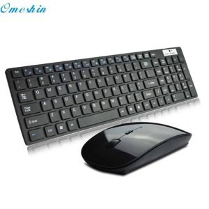 OMESHIN Simplestone High Quality Ultra Thin White Cordless Keyboard and Optical Mouse