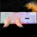 PARASOLANT Wired USB PC Gamer Suspension Mechanical Feel Keyboard And Mouse Set