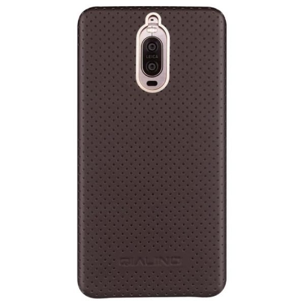 QIALINO Mesh Design Genuine Leather Coated PC Mobile Phone Accessory