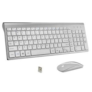 Ultra-Thin Business Low-Noise Wireless Keyboard Mouse for Mac Pc Win XP/7/10 Tv Box