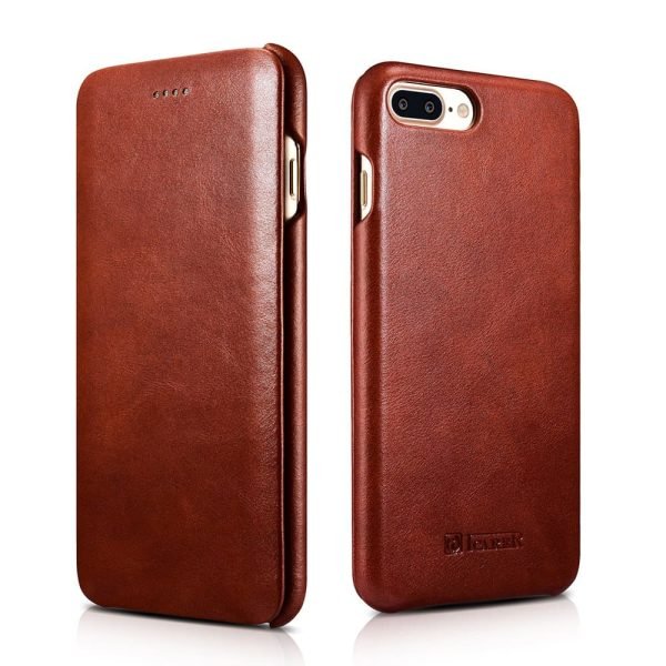 Vintage Luxury Genuine Leather Original Mobile Phone Cases Accessories Plus Full Edge Closed Flip Cover