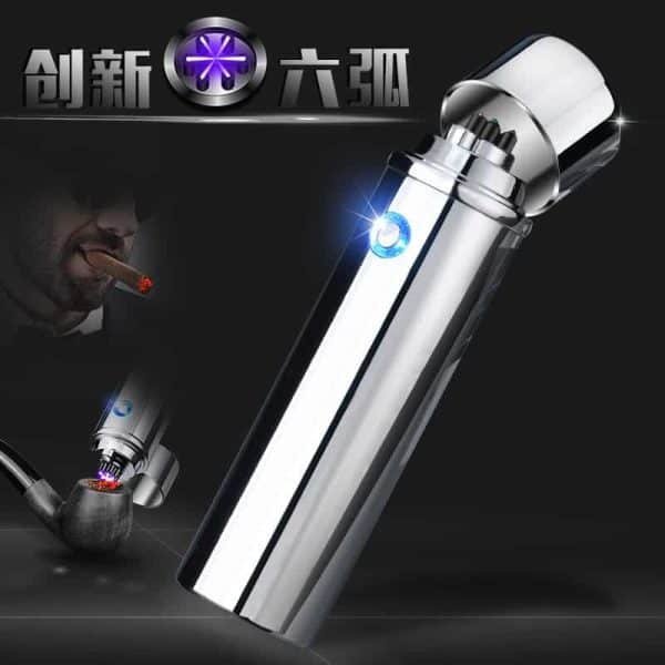 Electronic USB Cigarette Lighter Rechargeable Plasma Lighter Smoking Gadgets Gift for Men