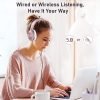 LETSCOM 100 Hours Playtime Bluetooth 5.0 Headphones