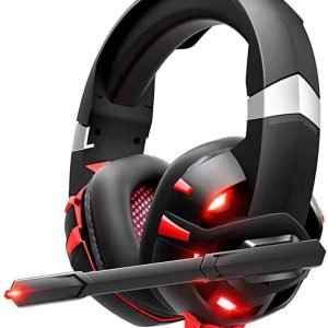 RUNMUS  Surround Sound, PS4 Headset with Noise Canceling Gaming Headset