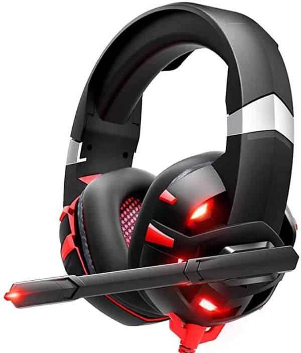 RUNMUS  Surround Sound, PS4 Headset with Noise Canceling Gaming Headset