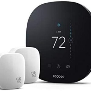Ecobee3 Lite Smart Thermostat with 2 Room Sensors, Black (Renewed) - - Amazon.com