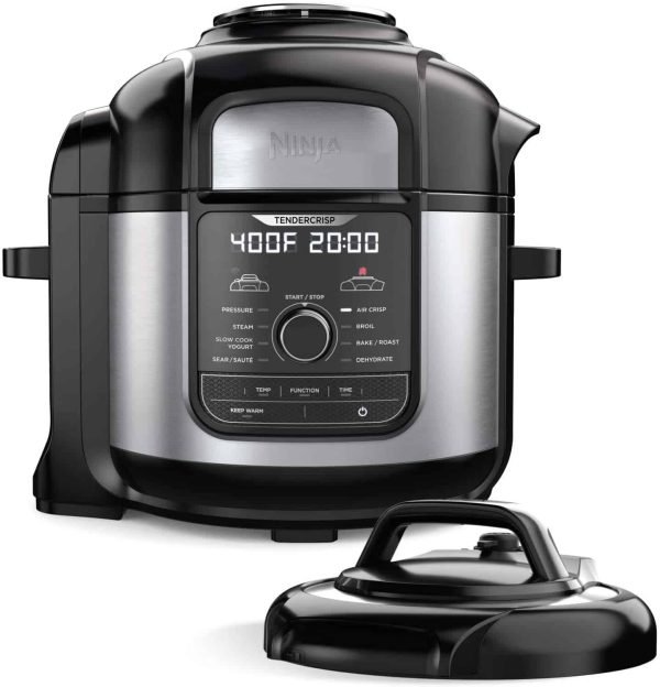Amazon.com: Ninja FD401 Foodi 8-qt. 9-in-1 Deluxe XL Cooker & Air Fryer-Stainless Steel Pressure Cooker, 8-Quart, (Renewed)