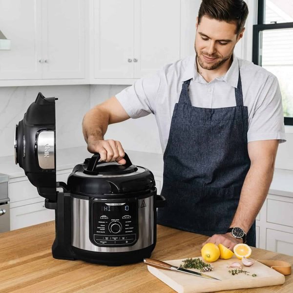 Amazon.com: Ninja FD401 Foodi 8-qt. 9-in-1 Deluxe XL Cooker & Air Fryer-Stainless Steel Pressure Cooker, 8-Quart, (Renewed)