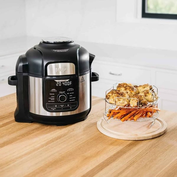 Amazon.com: Ninja FD401 Foodi 8-qt. 9-in-1 Deluxe XL Cooker & Air Fryer-Stainless Steel Pressure Cooker, 8-Quart, (Renewed)