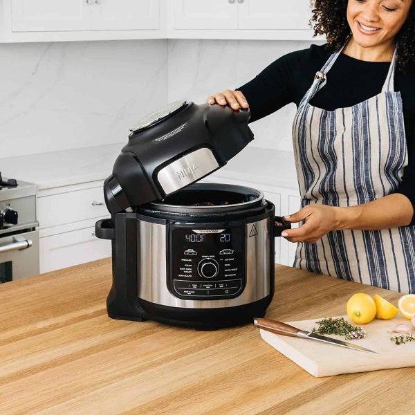 Amazon.com: Ninja FD401 Foodi 8-qt. 9-in-1 Deluxe XL Cooker & Air Fryer-Stainless Steel Pressure Cooker, 8-Quart, (Renewed)