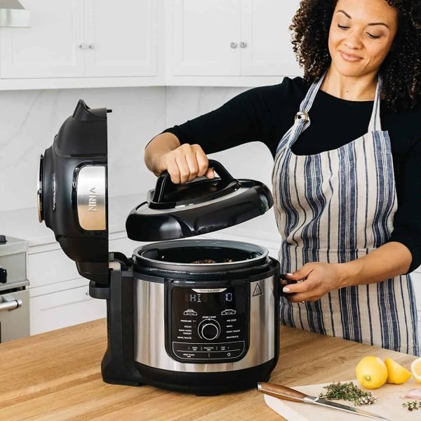 Amazon.com: Ninja FD401 Foodi 8-qt. 9-in-1 Deluxe XL Cooker & Air Fryer-Stainless Steel Pressure Cooker, 8-Quart, (Renewed)