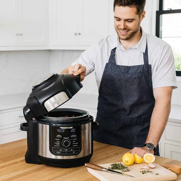 Amazon.com: Ninja FD401 Foodi 8-qt. 9-in-1 Deluxe XL Cooker & Air Fryer-Stainless Steel Pressure Cooker, 8-Quart, (Renewed)