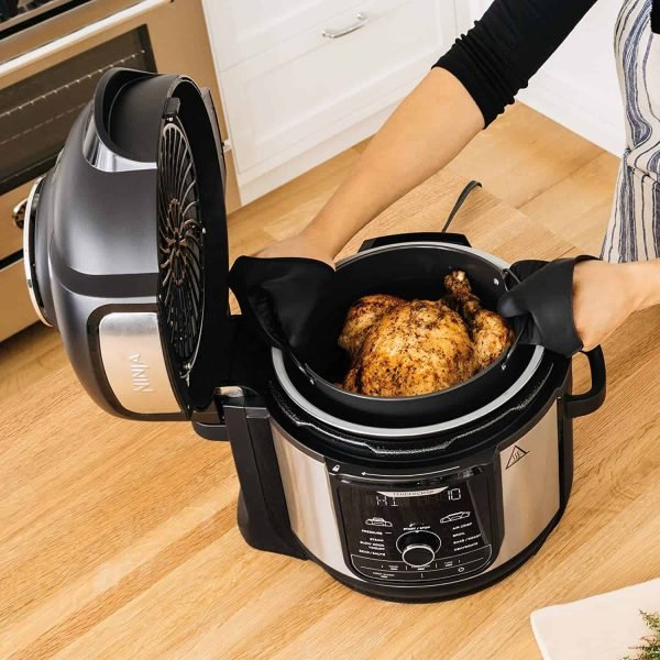 Amazon.com: Ninja FD401 Foodi 8-qt. 9-in-1 Deluxe XL Cooker & Air Fryer-Stainless Steel Pressure Cooker, 8-Quart, (Renewed)