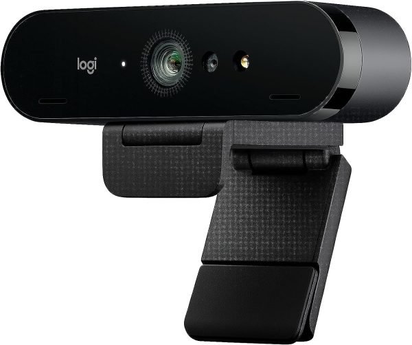 Logitech Brio 4K Webcam, Ultra 4K HD Video Calling, Noise-Canceling Mic, HD Auto Light Correction, Wide Field of View, Works with Microsoft Teams, Zoom,...